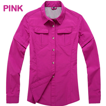 Women's Fishing Shirt Long Sleeve Pink